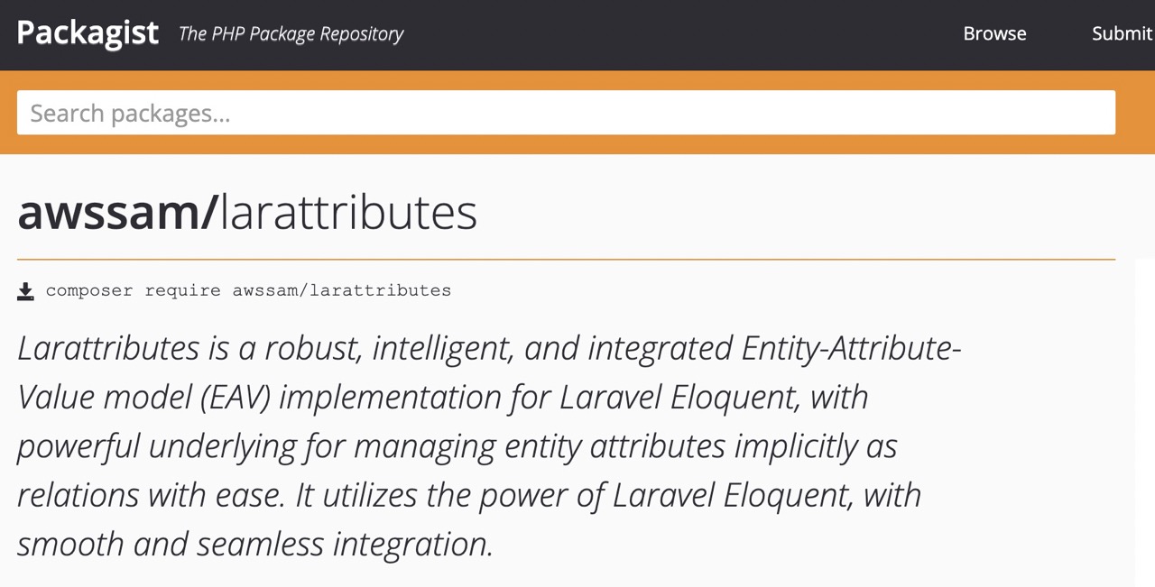 Larattributes (packagist)